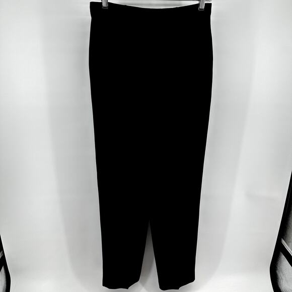 Max Mara Trouser Pants Pleated Straight Leg High Rise Career Office Black Medium - Picture 6 of 6